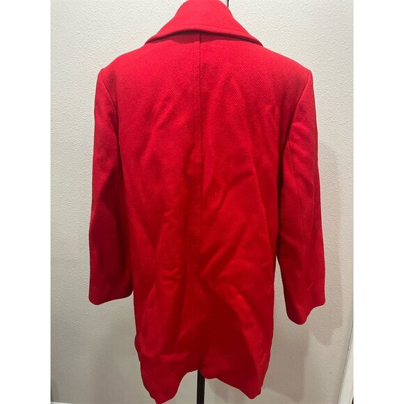 Vintage Pendleton Women's Red Wool Overcoat Size 10 Double-Breasted - Picture 4 of 7